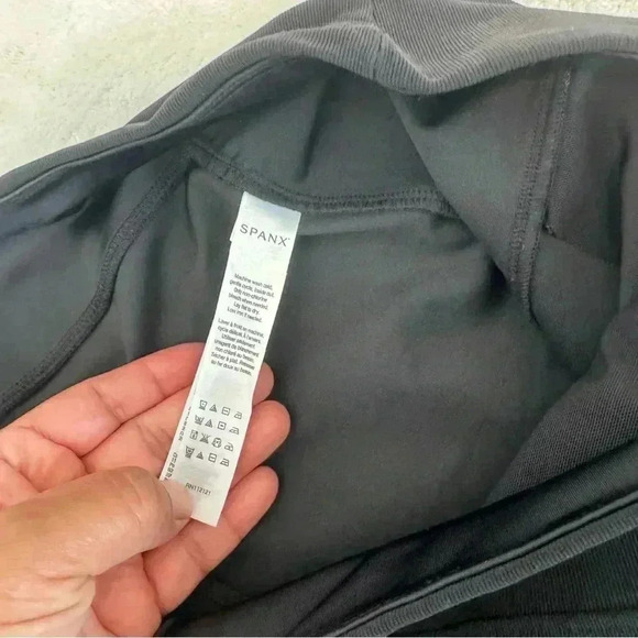 Spanx Micro Rib Knit Control Top Skimmer Leggings in Black Pants Women's Size XL - Picture 8 of 12